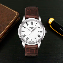 Load image into Gallery viewer, Tissot T Classic Dream White Dial Brown Leather Strap Watch for Men - T033.410.16.013.01