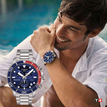 Load image into Gallery viewer, Tissot Seastar 1000 Chronograph Blue Dial Silver Steel Strap Watch For Men - T120.417.11.041.03