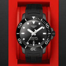 Load image into Gallery viewer, Tissot Seastar 1000 Powermatic 80 Black Dial Black Rubber Strap Watch For Men - T120.407.37.051.00