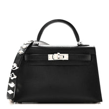 Load image into Gallery viewer, Chevre Chamkila Clou de Coeur Mini Kelly Sellier 20 Black