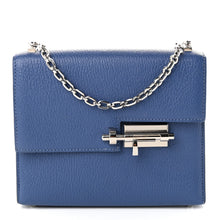 Load image into Gallery viewer, Chevre Mysore Mini Verrou Chaine Bag Bleu Agate