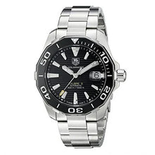 Load image into Gallery viewer, Tag Heuer Aquaracer Automatic Black Dial Silver Steel Strap Watch for Men - WAY211A.BA0928