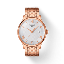 Load image into Gallery viewer, Tissot T Classic Tradition White Dial Rose Gold Steel Strap Watch For Women - T063.610.33.038.00