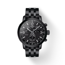 Load image into Gallery viewer, Tissot PRC 200 Chronograph Black Dial Black Steel Strap Watch For Men - T114.417.33.057.00