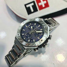 Load image into Gallery viewer, Tissot T Race Chronograph Blue Dial Silver Steel Strap Watch For Men - T141.417.11.041.00