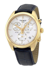 Load image into Gallery viewer, Tissot T Classic PR 100 Chronograph Silver Dial Black Leather Strap Watch for Men - T101.417.36.031.00
