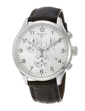 Load image into Gallery viewer, Tissot T Sport Chrono XL Classic Silver Dial Brown Leather Strap Watch For Men - T116.617.16.037.00