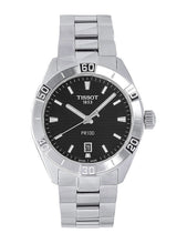 Load image into Gallery viewer, Tissot PR 100 Sport Quartz Black Dial Silver Steel Strap Watch For Men - T101.610.11.051.00