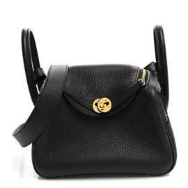 Taurillon Clemence Mini Lindy 20 Black