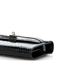 Load image into Gallery viewer, Shiny Alligator Kelly Wallet To Go Black