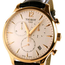 Load image into Gallery viewer, Tissot T Classic Tradition Chronograph White Dial Brown Leather Strap Watch For Men - T063.617.36.037.00