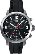 Load image into Gallery viewer, Tissot PRC 200 Chronograph Black Dial Black Rubber Strap Watch for Men - T114.417.17.057.00