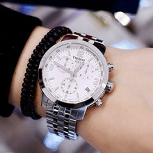 Load image into Gallery viewer, Tissot PRC 200 Chronograph White Dial Silver Steel Strap Watch For Men - T055.417.11.017.00