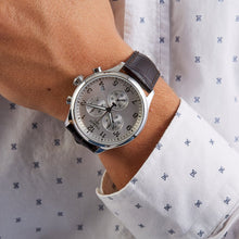 Load image into Gallery viewer, Tissot Chrono XL Silver Dial Brown Leather Strap Watch For Men - T116.617.16.037.00