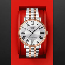 Load image into Gallery viewer, Tissot Carson Premium Powermatic 80 Silver Dial Two Tone Steel Strap Watch For Men - T122.407.22.033.00