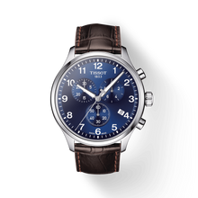 Load image into Gallery viewer, Tissot Chrono XL Classic Blue Dial Brown Leather Strap Watch For Men - T116.617.16.047.00