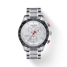 Load image into Gallery viewer, Tissot T Sport PRS 516 Chronograph White Dial Silver Steel Strap Watch For Men - T100.417.11.031.00