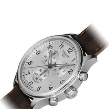 Load image into Gallery viewer, Tissot T Sport Chrono XL Classic Silver Dial Brown Leather Strap Watch For Men - T116.617.16.037.00