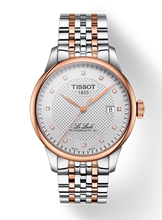 Load image into Gallery viewer, Tissot Le Locle Powermatic 80 Diamonds Silver Dial Two Tone Steel Strap Watch For Men - T006.407.22.036.01