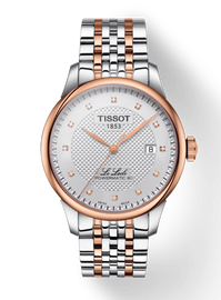 Tissot Le Locle Powermatic 80 Diamonds Silver Dial Two Tone Steel Strap Watch For Men - T006.407.22.036.01