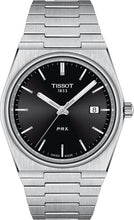 Load image into Gallery viewer, Tissot PRX Quartz Black Dial Silver Steel Strap Watch For Men - T137.410.11.051.00