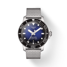 Load image into Gallery viewer, Tissot Seastar 1000 Powermatic 80 Blue Dial SIlver Mesh Bracelet Watch For Men - T120.407.11.041.02