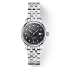 Load image into Gallery viewer, Tissot Le Locle Automatic Diamonds Mother of Pearl Black Dial Silver Steel Strap Watch For Women - T006.207.11.126.00