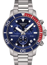 Load image into Gallery viewer, Tissot Seastar 1000 Chronograph Blue Dial Silver Steel Strap Watch For Men - T120.417.11.041.03