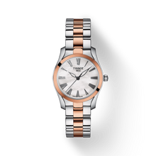 Load image into Gallery viewer, Tissot T Wave Mother of Pearl Dial Two Tone Steel Strap Watch For Women - T112.210.22.113.01