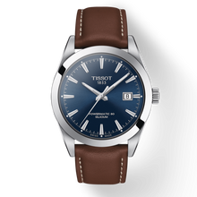 Load image into Gallery viewer, Tissot Gentlemen Powermatic 80 Silicium Blue Dial Brown Leather Strap Watch For Men - T127.407.16.041.00