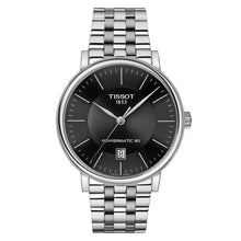 Load image into Gallery viewer, Tissot T Classic Carson Premium Powermatic 80 Black Dial Silver Steel Strap Watch For Men - T122.407.11.051.00