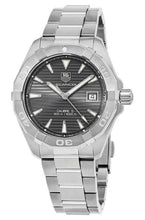 Load image into Gallery viewer, Tag Heuer Aquaracer Automatic Anthracite Grey Dial Silver Steel Strap Watch for Men - WAY2113.BA0928