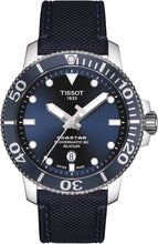 Load image into Gallery viewer, Tissot Seastar 1000 Powermatic 80 Silicium Blue Dial Blue Nylon Strap Watch For Men - T120.407.17.041.01