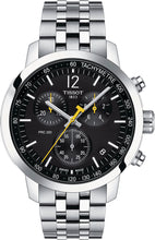 Load image into Gallery viewer, Tissot PRC 200 Chronograph Black Dial Silver Steel Strap Watch For Men - T114.417.11.057.00