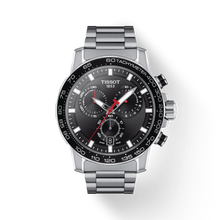 Load image into Gallery viewer, Tissot Supersport Chrono Black Dial Silver Steel Strap Watch For Men - T125.617.11.051.00