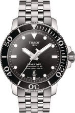 Load image into Gallery viewer, Tissot Seastar 1000 Powermatic 80 Black Dial Silver Steel Strap Watch For Men - T120.407.11.051.00