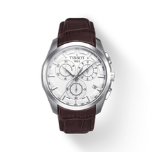 Load image into Gallery viewer, Tissot Couturier Chronograph White Dial Brown Leather Strap Watch For Men - T035.617.16.031.00