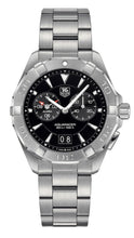 Load image into Gallery viewer, Tag Heuer Aquaracer Quartz Black Dial Silver Steel Strap Watch for Men - WAY111Z.BA0928