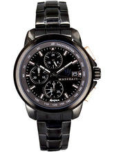 Load image into Gallery viewer, Maserati Successo Solar Black Dial Grey Steel Strap Watch For Men - R8873645001