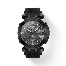 Load image into Gallery viewer, Tissot T Race Chronograph Anthracite Black Dial Black Silicone Strap Watch For Men - T115.417.37.061.03