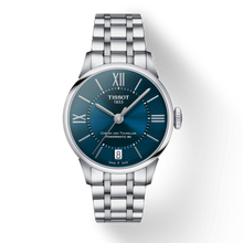 Load image into Gallery viewer, Tissot Chemin Des Tourelles Powermatic 80 Lady Blue Dial Silver Steel Strap Watch For Women - T099.207.11.048.00