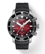 Load image into Gallery viewer, Tissot Seastar 1000 Chronograph Red Dial Black Rubber Strap Watch For Men - T120.417.17.421.00