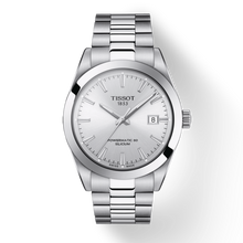 Load image into Gallery viewer, Tissot Gentleman Powermatic 80 Silicium Silver Dial Silver Steel Strap Watch For Men - T127.407.11.031.00