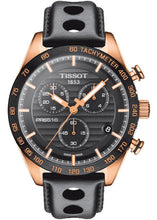 Load image into Gallery viewer, Tissot PRS 516 Chronograph Black Dial Black Leather Strap Watch For Men - T100.417.36.051.00