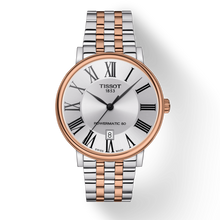 Load image into Gallery viewer, Tissot Carson Premium Powermatic 80 Silver Dial Two Tone Steel Strap Watch For Men - T122.407.22.033.00