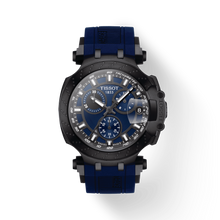 Load image into Gallery viewer, Tissot T Race Chronograph Blue Dial Blue Silicone Strap Watch For Men - T115.417.37.041.00