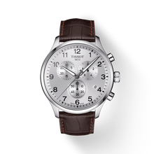 Load image into Gallery viewer, Tissot T Sport Chrono XL Classic Silver Dial Brown Leather Strap Watch For Men - T116.617.16.037.00