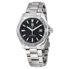 Load image into Gallery viewer, Tag Heuer Aquaracer Automatic Black Dial Silver Steel Strap Watch for Men - WAY2110.BA0928