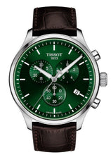 Load image into Gallery viewer, Tissot Chrono XL Chronograph Classic Green Dial Brown Leather Strap Watch For Men - T116.617.16.091.00