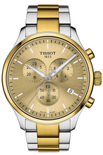 Load image into Gallery viewer, Tissot T Sport Chrono XL Classic Gold Dial Two Tone Steel Strap Watch for Men - T116.617.22.021.00